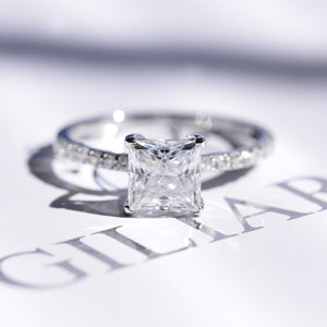 1.5 Carat Princess Cut Moissanite Giliarto Engagement Ring