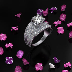 Infinitely Yours Forever One Moissanite Diamond Engagement Ring