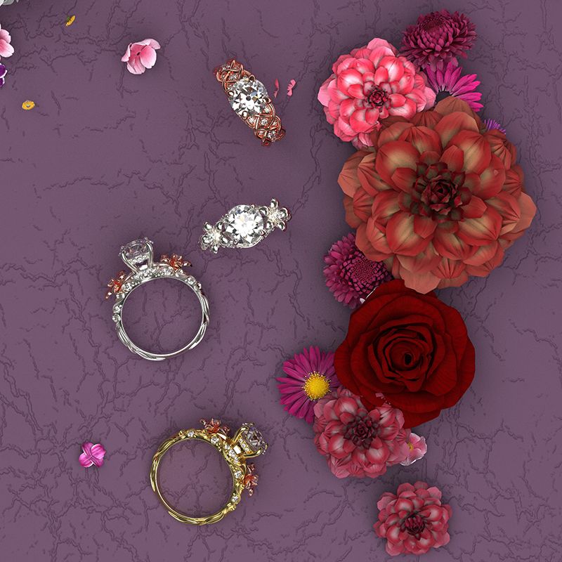 2.0 Carat  Moissanite Diamond Engagement Ring