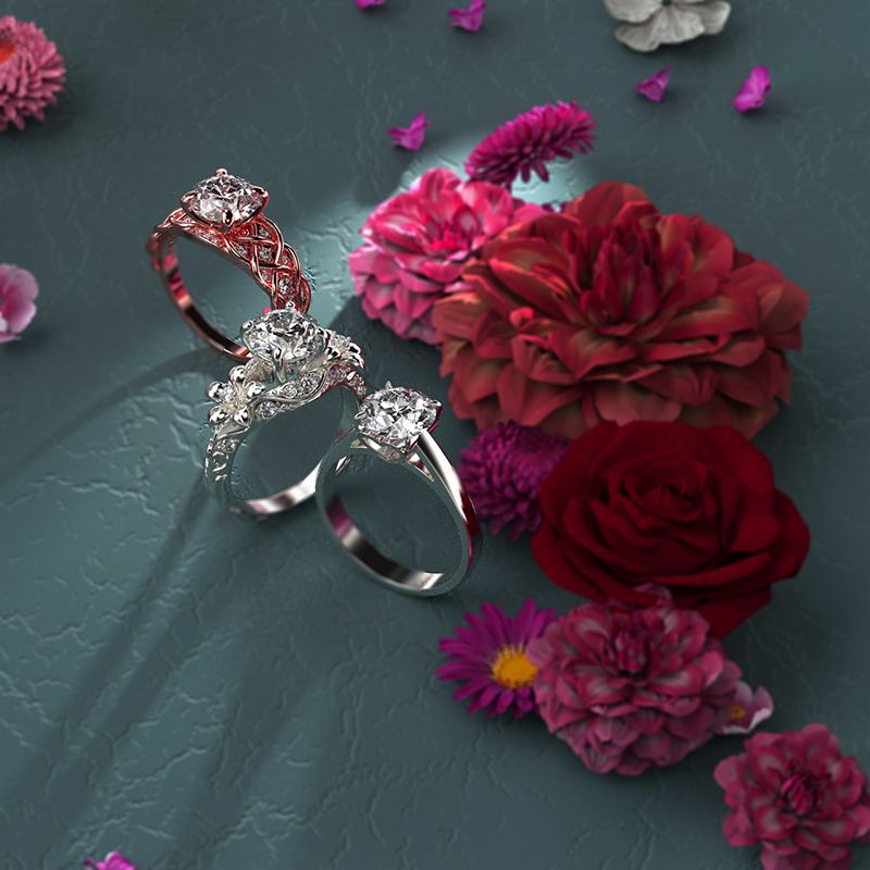 2.0 Carat  Moissanite Diamond Engagement Ring