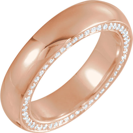 14K Gold 0.8 CTW Diamond Round  Band