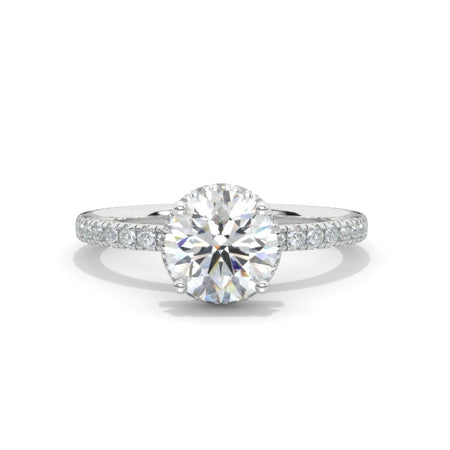 2 Carat Hidden Halo Giliarto Moissanite Diamond White Gold Engagement  Ring