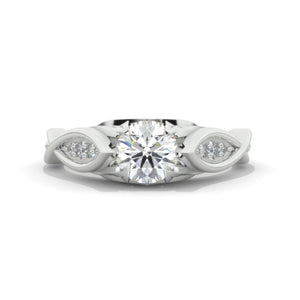 Ava - Platinum Moissanite Celtic Engagement Ring