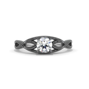 Celtic Moissanite Black Gold Ring