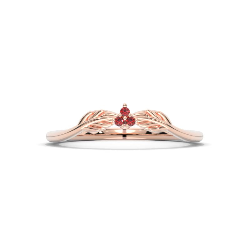 Celtic Moissanite Stackable 14K Rose Gold Ring