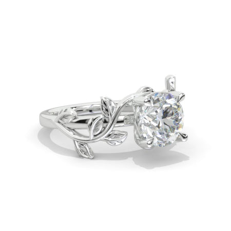 2 Carat Giliarto Moissanite Twig Floral White Gold Engagement Ring