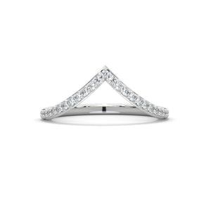 V Shaped Moissanite Stackable Ring