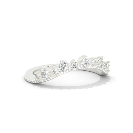Moissanite Curved Stackable Ring