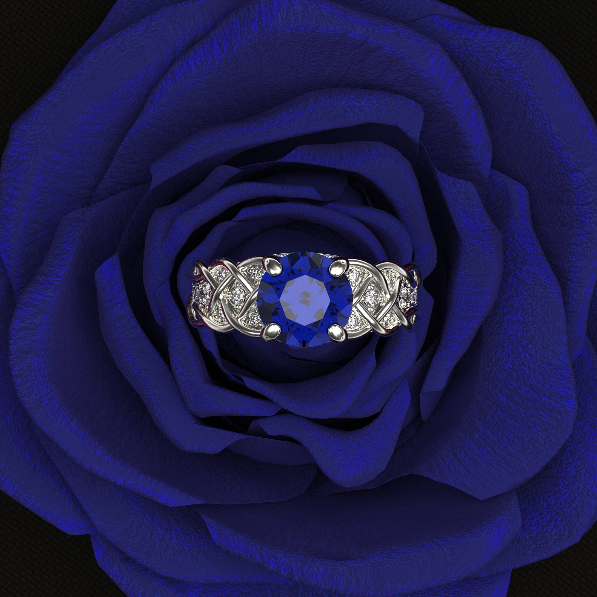 Royal blue sapphire rose sale