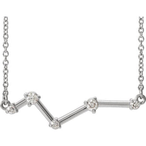 1/10 CTW Diamond Constellation Bar 18" Necklace - Giliarto