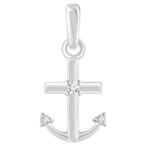 Diamond Anchor Necklace - Giliarto
