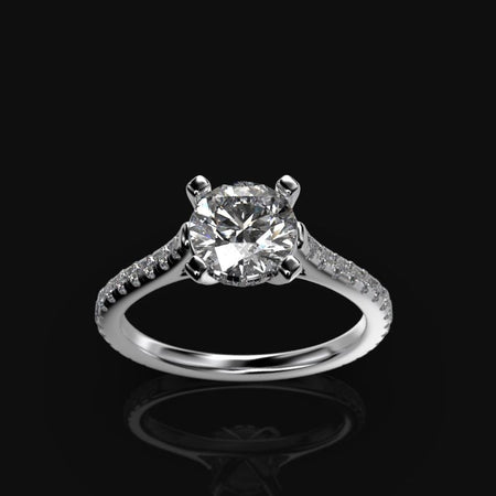 1.5 Carat Moissanite Diamond Engagement Ring