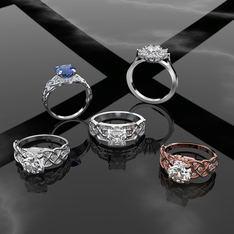 2.0 Carat Moissanite Engagement Ring