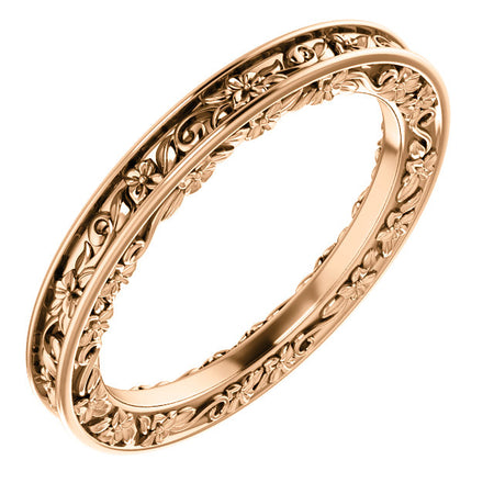 14K Yellow Gold  Floral-Inspired Band