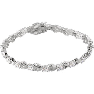 Sterling Silver Cubic Zirconia 7.5" Bracelet