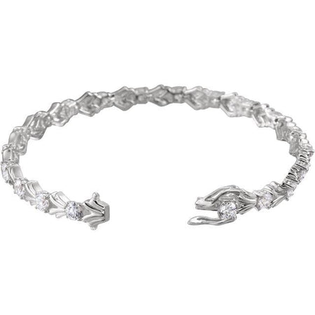 Sterling Silver Cubic Zirconia 7.5" Bracelet