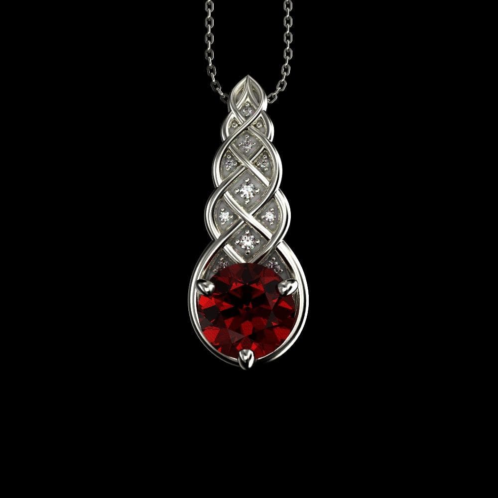 2 Carat Ruby Diamond Pendants - Giliarto