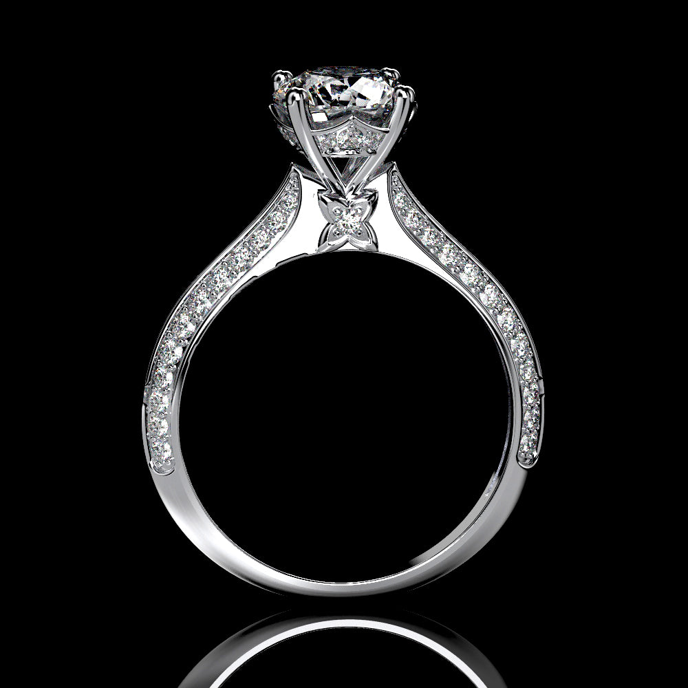 Mercedes 2.5 Carat  Moissanite Engagement Ring