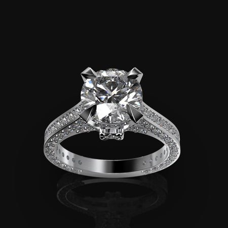 3.2 Carat  Moissanite Diamond  Engagement Ring