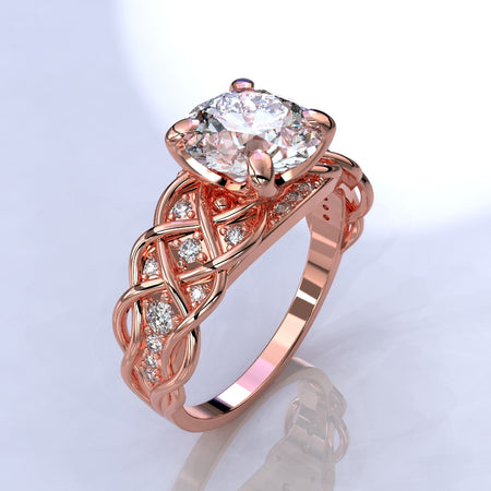 2.0 Carat  Moissanite Diamond Engagement Ring