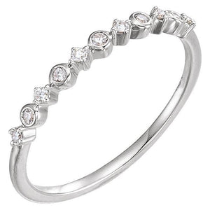 14K White 1/10 CTW Diamond Ring