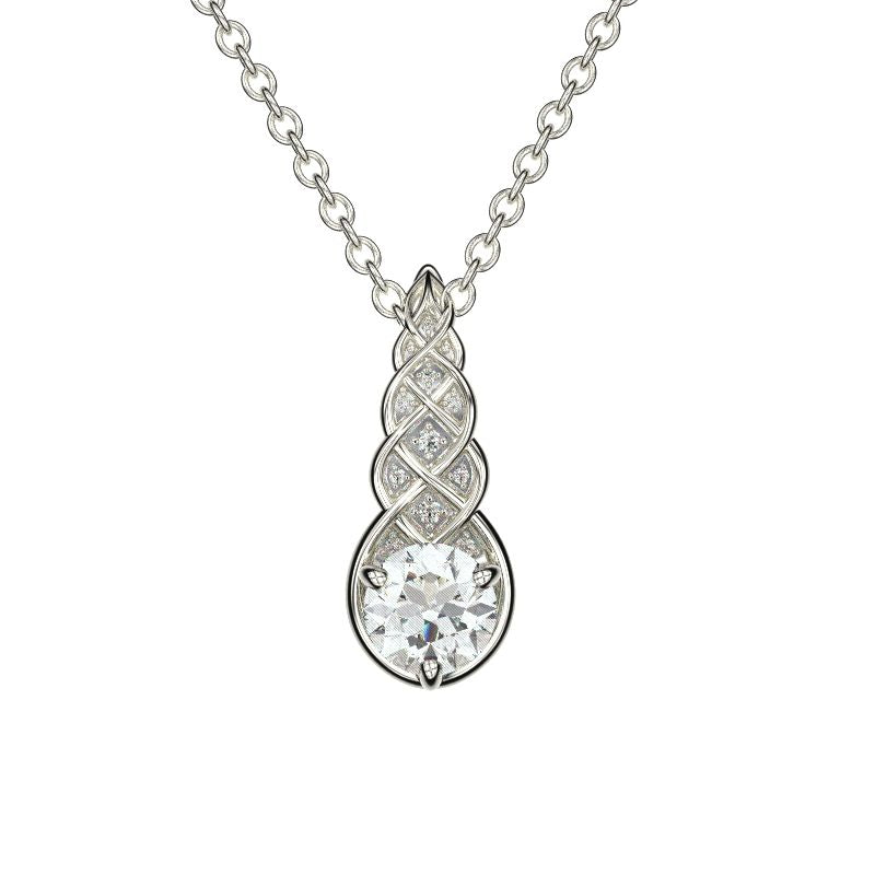 2 Carat  Moissanite Diamond Pendants