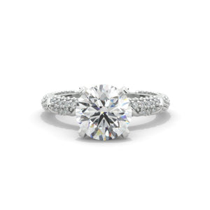 2 Carat Moissanite Diamond  White Gold Giliarto Engagement Ring