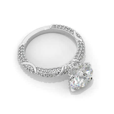 2 Carat Moissanite Diamond  White Gold Giliarto Engagement Ring