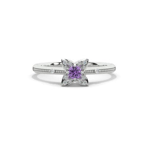 0.1 Carat Giliarto Amethyst Gold Promissory Ring