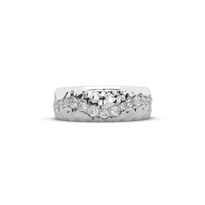 2.1 CTW  Diamond Men's  14K White Gold  Ring.