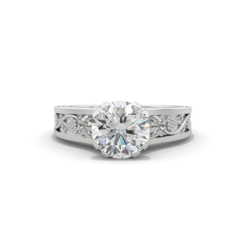 2.0 Carat Moissanite Accented Classic Engagement Ring