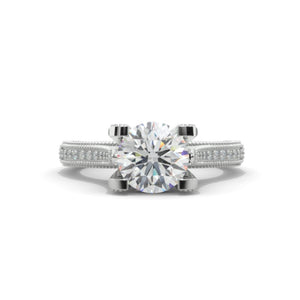 2.0 Carat Moissanite Accented Classic Engagement Ring