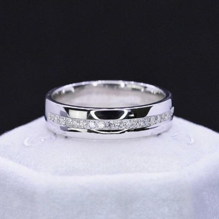 0.5 CTW Diamond Men's White Rose Yellow Gold Ring. Unique Design Engagement Ring. Wedding Ring Men's Band. Men's Band Men's Wedding