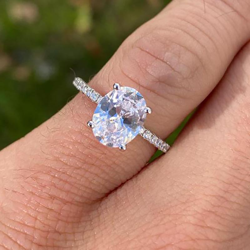 Jessa 2ct Oval Lab-Grown Diamond Solitaire Engagement Ring – Unique Engagement  Rings NYC | Custom Jewelry by Dana Walden Bridal