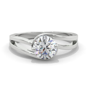 1 Carat Giliarto Moissanite White Gold Engagement Ring