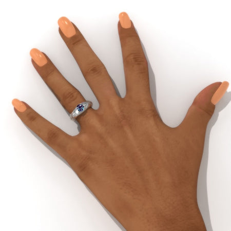 1.0 Carat Alexandrite Engagement Ring