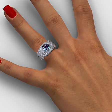 "Infinitely Yours" Alexandrite Engagement Ring