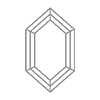 Elongated Hexagon Cut