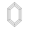 Elongated Hexagon Cut